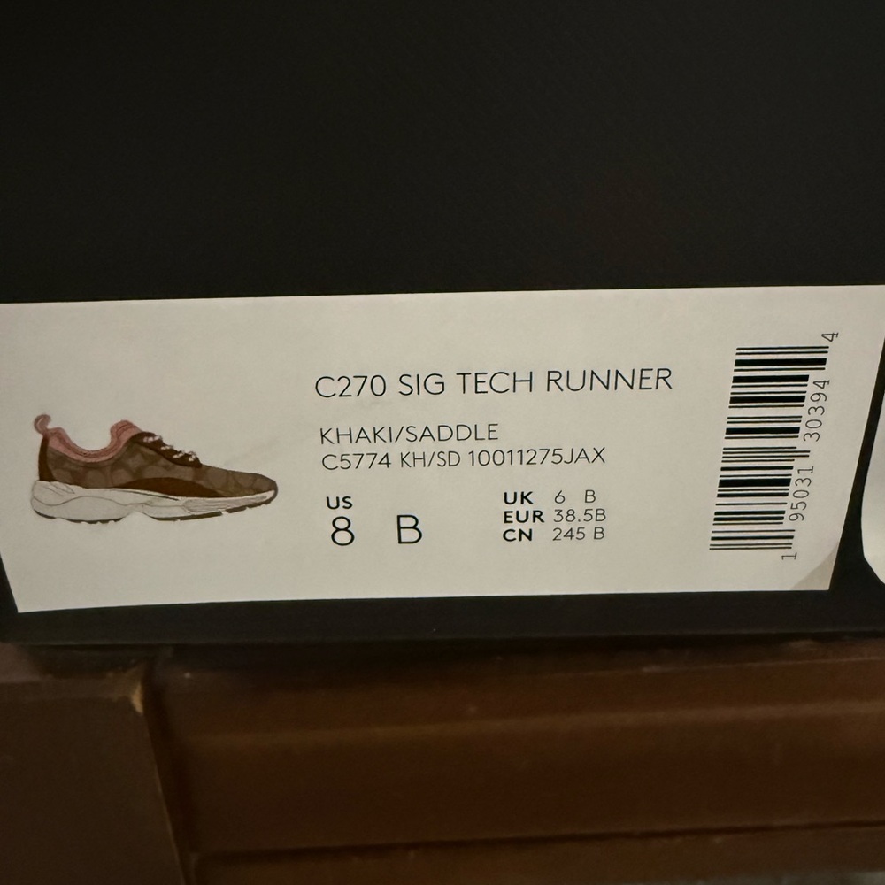 Coach Shoes Womens Logo Sneakers Size 8 B Multicolor Sig Tech Runner - Picture 9 of 11